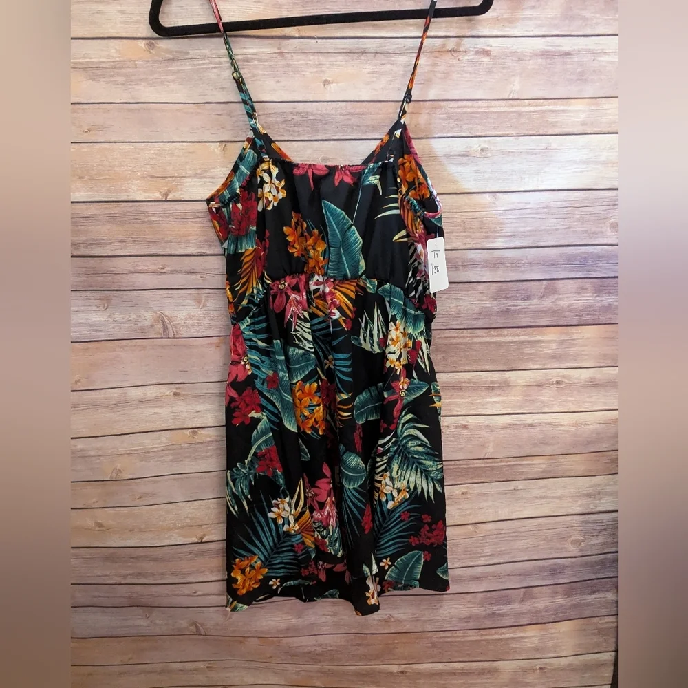 Floral Tropical Print Dress Sz M - Picture 2 of 4